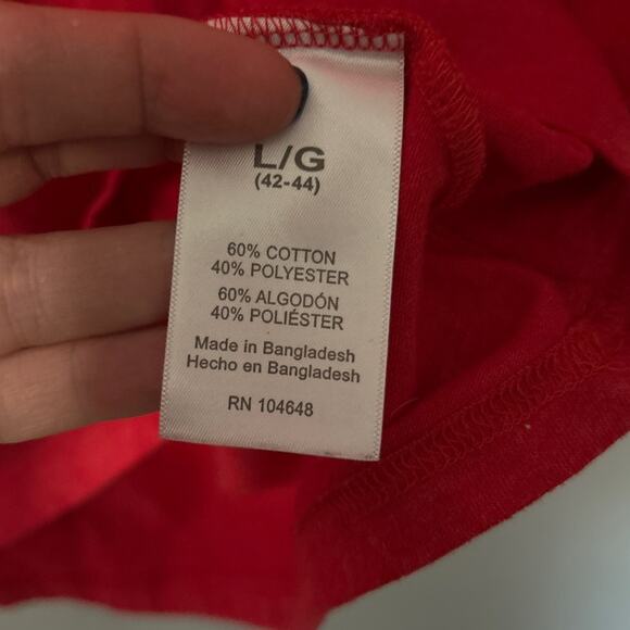 Ohio State Men's Red & Black Short Sleeve Raglan Crew Neck T-Shirt Size L 42/44 - Picture 7 of 11